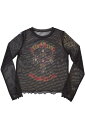 GUNS N' ROSES レディースロングスリーブバンドTシャツ : APPETITE FOR DESTRUCTION (MESH)
