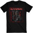 IRON MAIDEN ユニセックスTシャツ: Senjutsu Cover Distressed Red