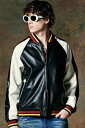 glamb(グラム) GB0424/JKT07 : Synth Leather Ska Jumper / シンセレザースカジャンパー - Black