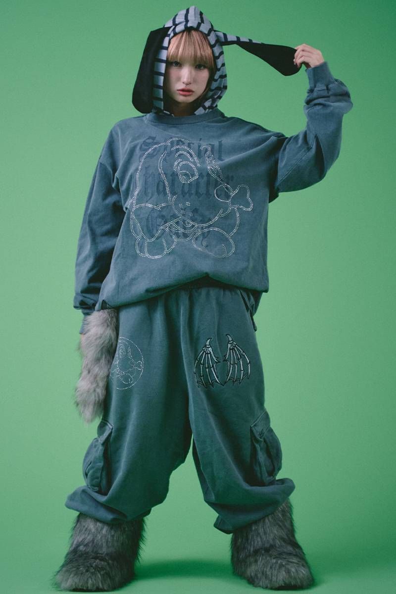 GALFY(ガルフィー) スケルトン☆ウイング カーゴスウェパン - INK BLACK