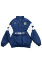 over print (オーバープリント) HALF ZIP STADIUM JKT - Navy