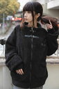 gibous(ギボス) double belt logo boa outer - Black