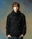 glamb(グラム)GB0225/SH08 : Fuzzy Scarf Shirt / ファジースカーフシャツ - Black