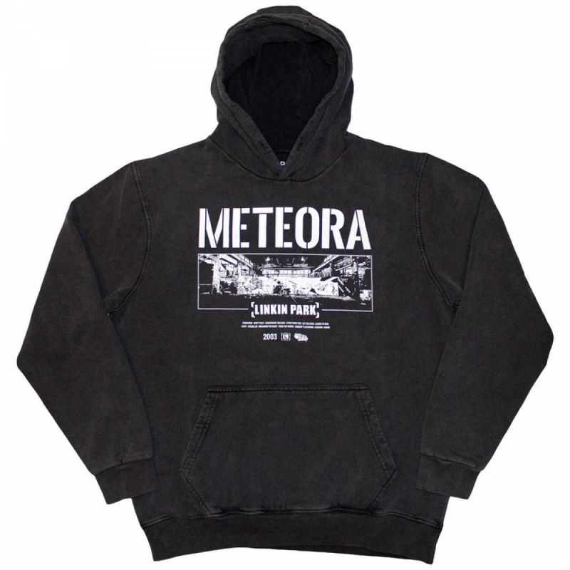 LINKIN PARK Unisex Pullover Hoodie: Meteora Wall Art (Wash Collection)