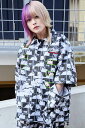 over print (オーバープリント) Face ARM ZIP SHIRTS