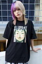 over print (オーバープリント) パン Tee - Black