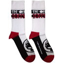 THE OFFSPRING Unisex Ankle Socks: Flaming Skull Logo (UK Size 7 - 11) - WHITE