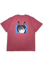 over print (オーバープリント) headband Tee - Red