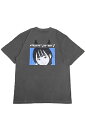 over print (オーバープリント) headband Tee - Black