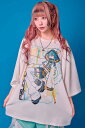 寝田ルネ×PSYCHO NATION (サイコネーション) サイバー TEE - White