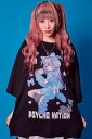寝田ルネ×PSYCHO NATION (サイコネーション) ゲーマー TEE 2 - Black