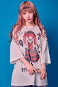 寝田ルネ×PSYCHO NATION (サイコネーション) パンク TEE - White