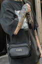 Subciety (サブサエティ) Multi pocket leather bag - Black