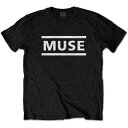 MUSE バンドTシャツ ユニセックス: White Logo - BLACK
