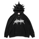PUNK DRUNKERS (パンクドランカーズ) トゲトゲZIPパーカ - BLACK