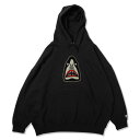 PUNK DRUNKERS (パンクドランカーズ) 鮫人サガラBIGパーカ - BLACK