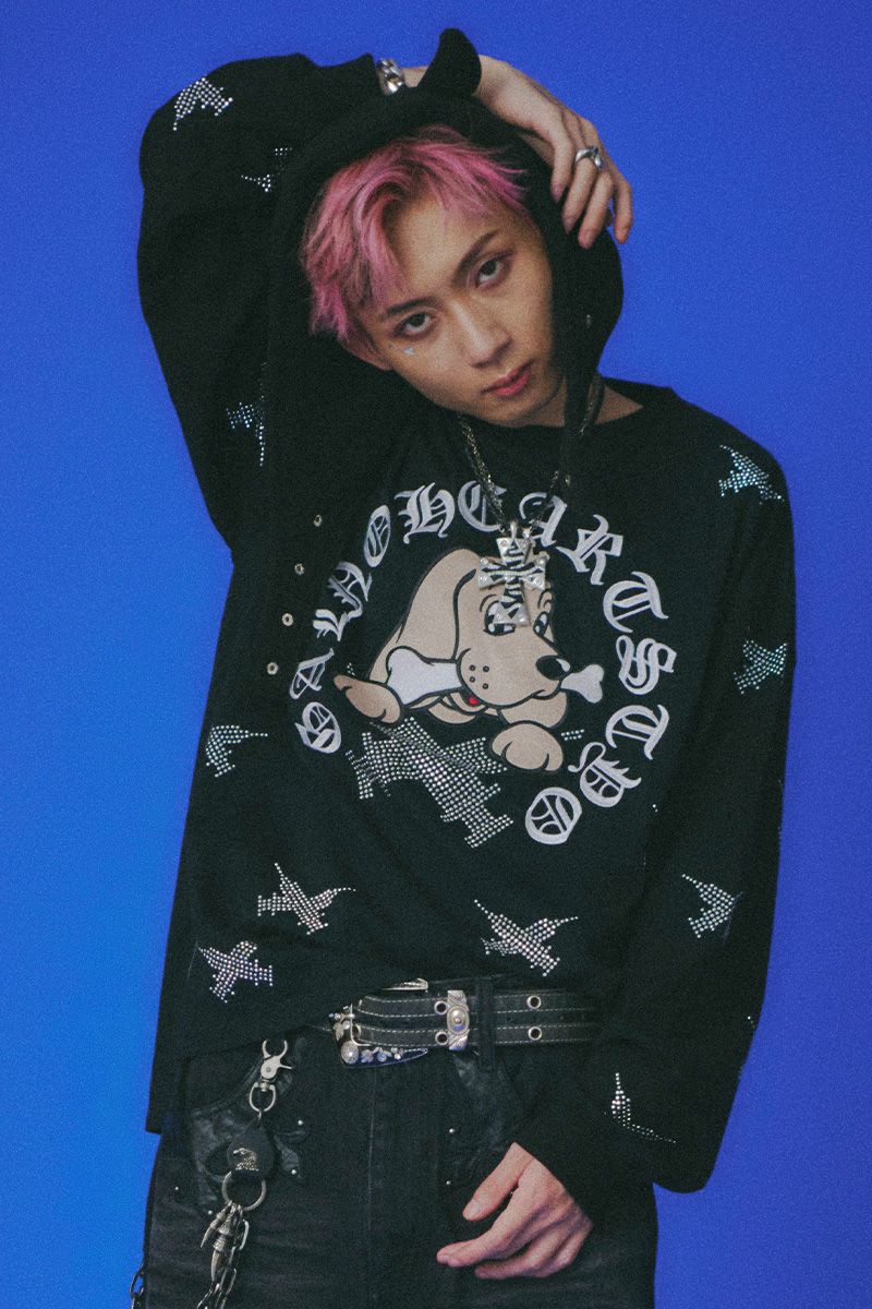 GALFY(ガルフィー)ピカピカ注射器犬ロンT - Black(4)