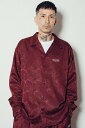 Subciety (サブサエティ) Paisley open collar L/S shirt - Burgundy