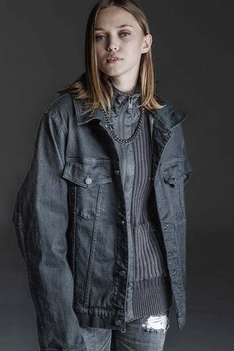 Abyssea(アビセア) Stretch lvn denim jacket - Onewash