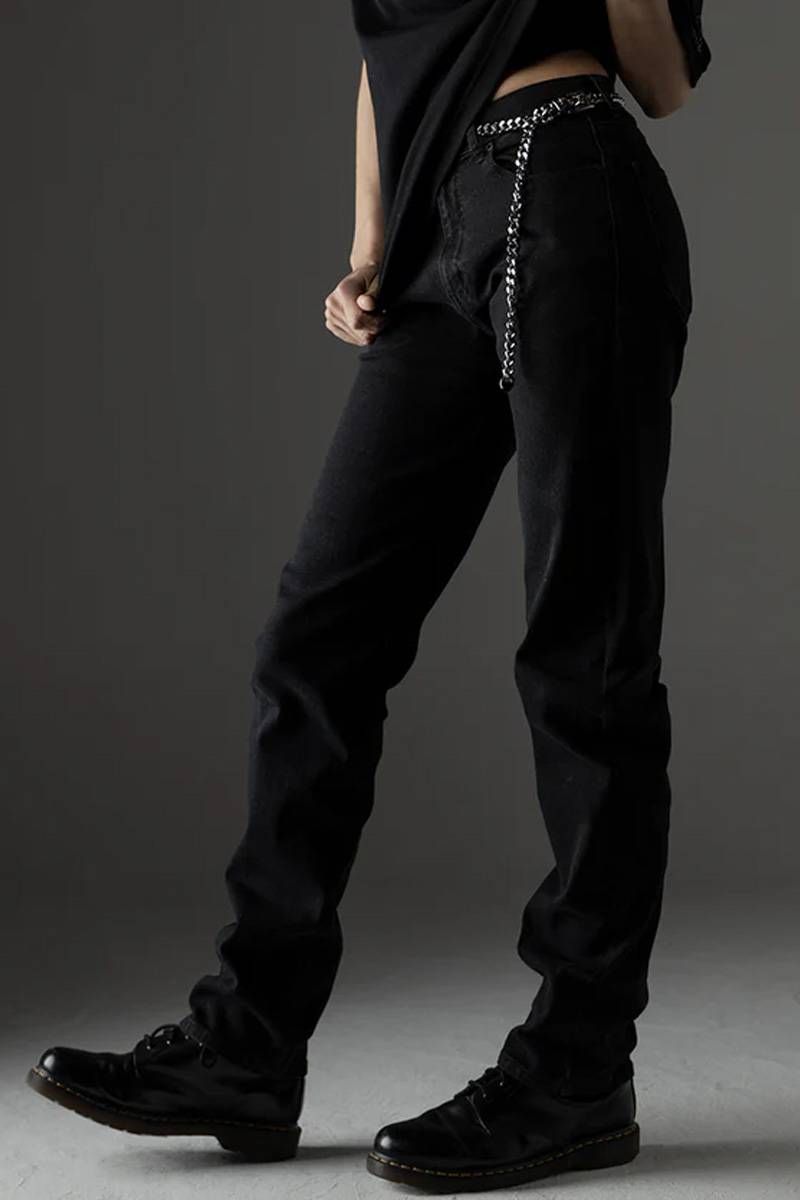 Abyssea(アビセア) Distressed taperd denim pants - One wash