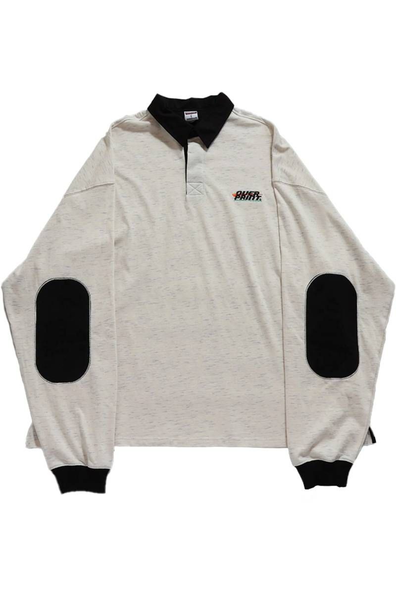 over print (�����С��ץ���) BIG Rugby Shirts PLANE - White