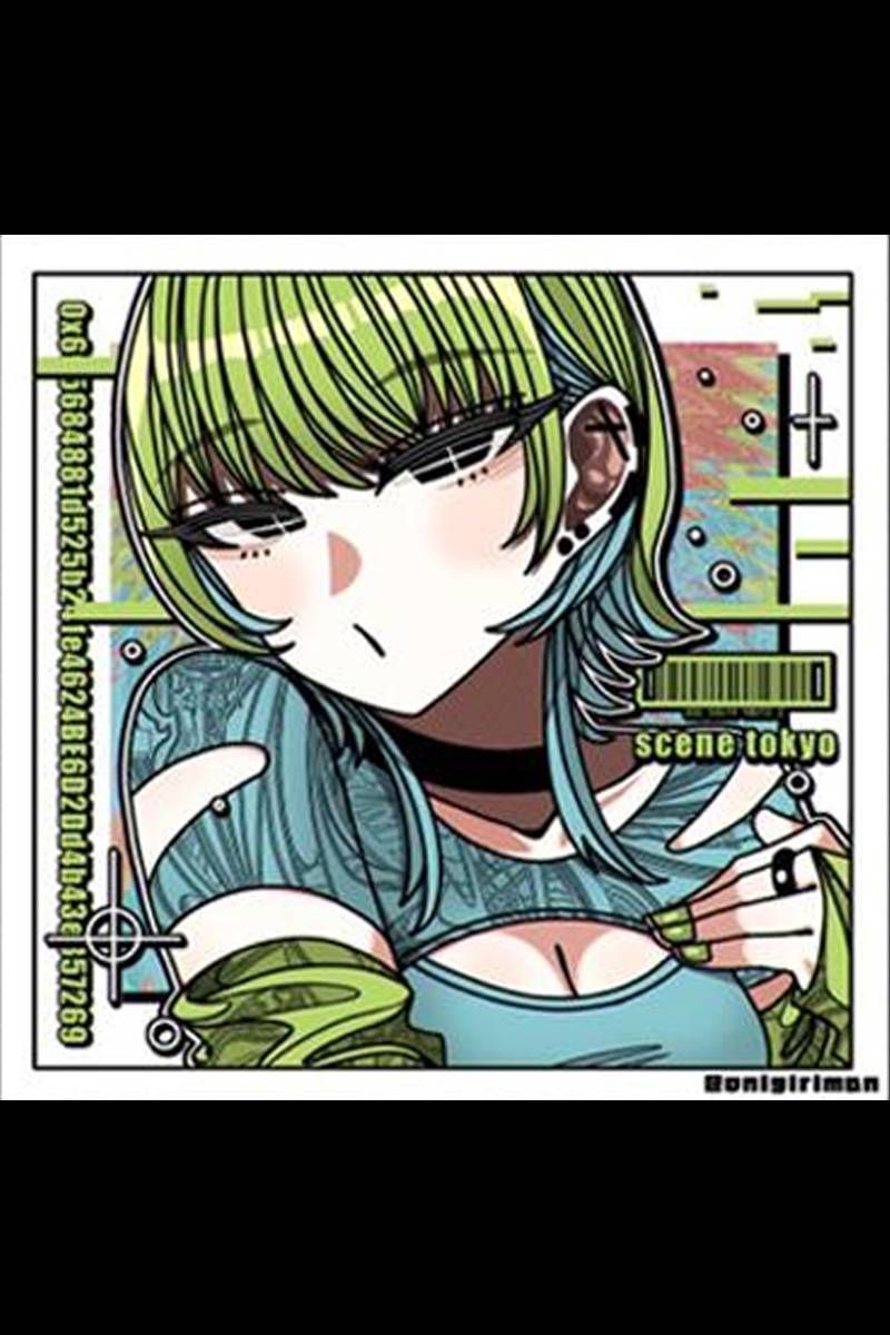 SCENE TOKYO (シーントウキョウ) green girl zip hoodie - Black