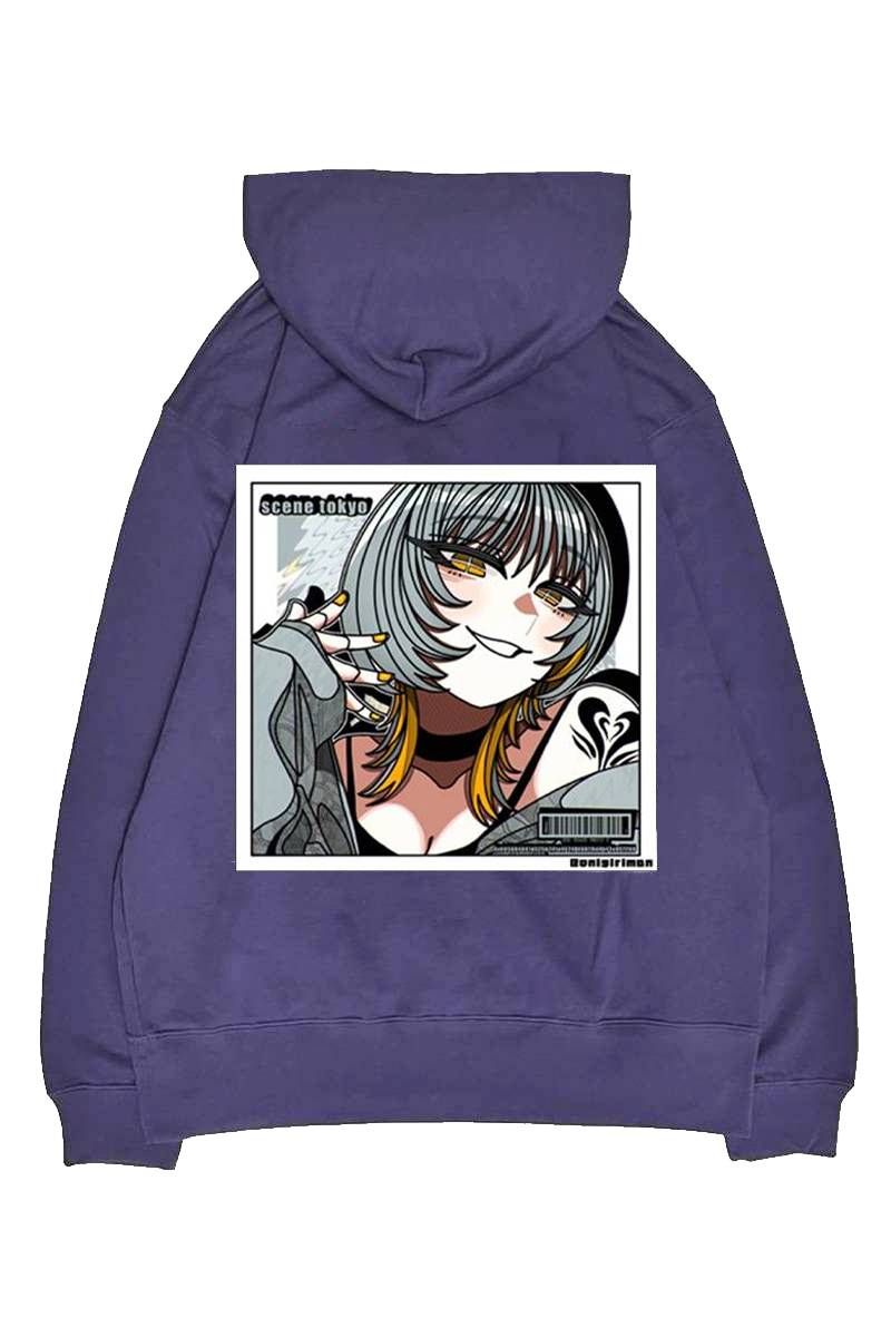 SCENE TOKYO (シーントウキョウ) silver girl hoodie - Indigo