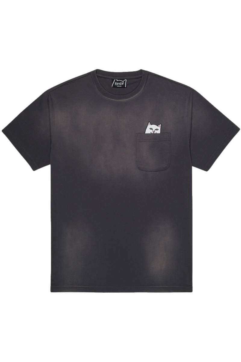 RIPNDIP (リップンディップ) Lord Nermal Pocket Tee - Charcoal Vintage Wash