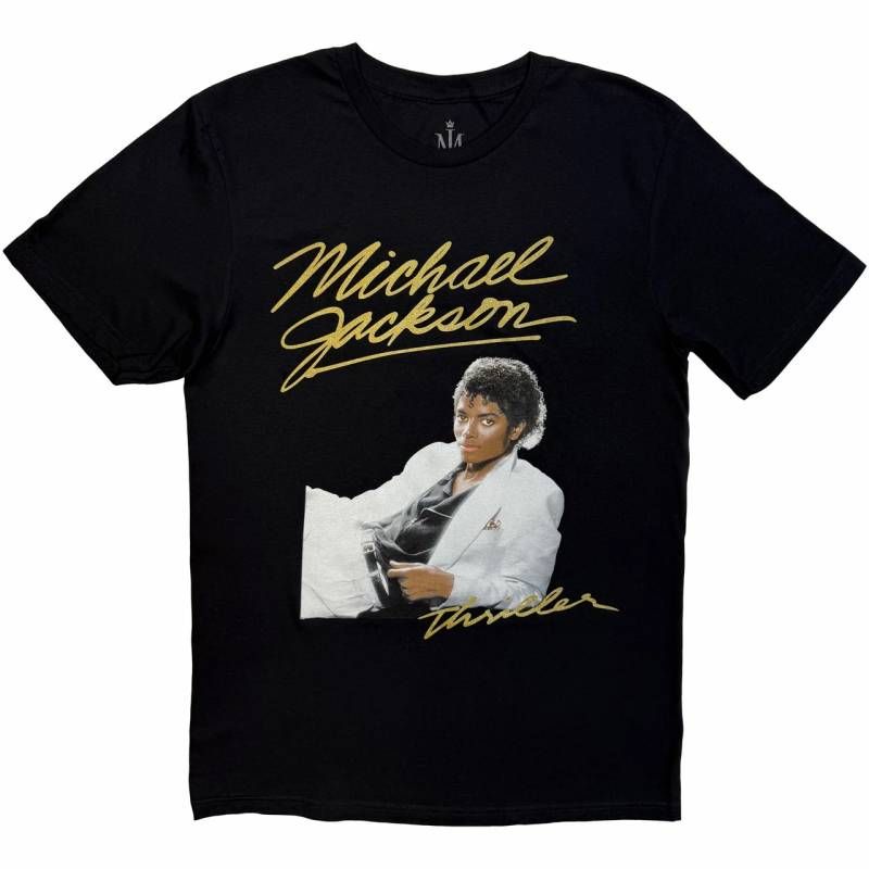 Michael Jackson バンドTシャツ ユニセックス: Thriller White Suit (Black)