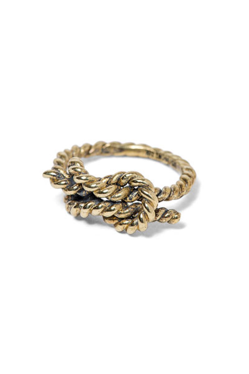 ANIMALIA ANIMAL-AC34 REEF KNOT RING-BRASS BRASS