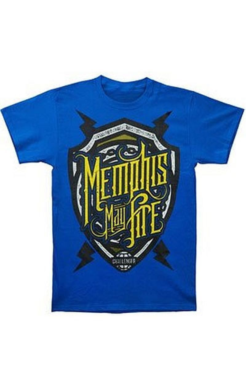 MEMPHIS MAY FIRE Shield Royal Blue - T-Shirt 1