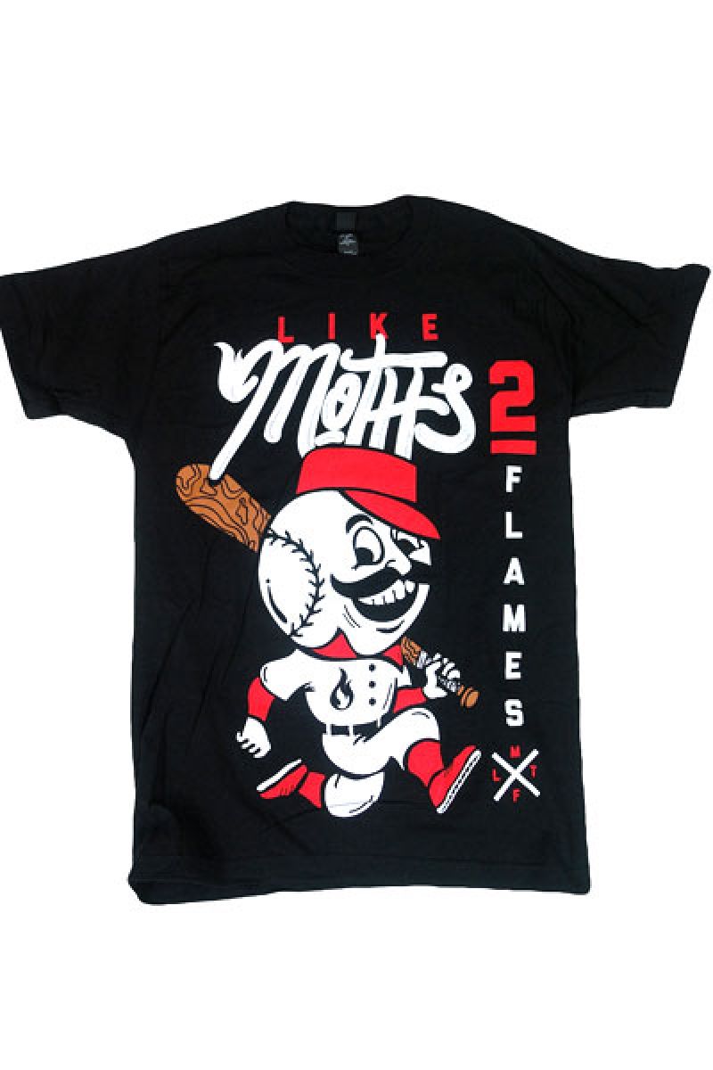 LIKE MOTHS TO FLAMES Baseball Black - T-Shirt