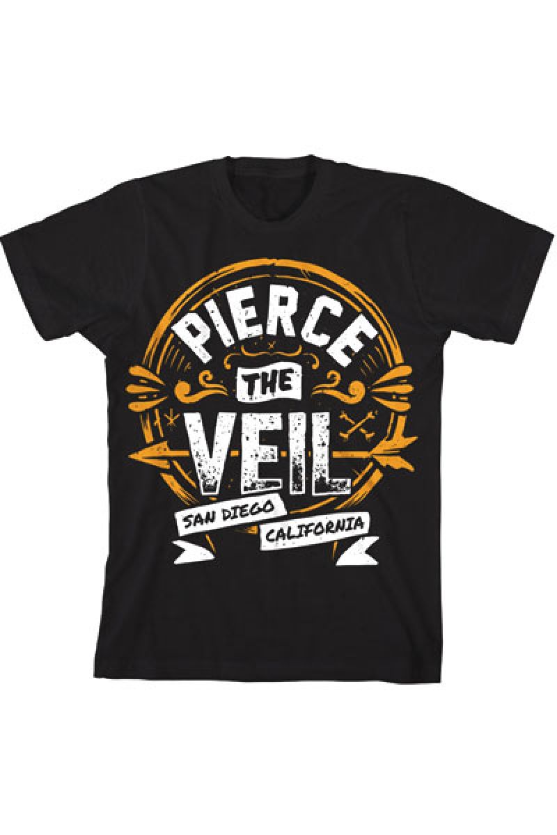 PIERCE THE VEIL Orange Seal Black - T-Shirt