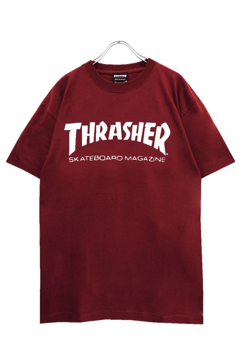 THRASHER (XbV[) TH8101 MAG LOGO TEE BURGUNDY