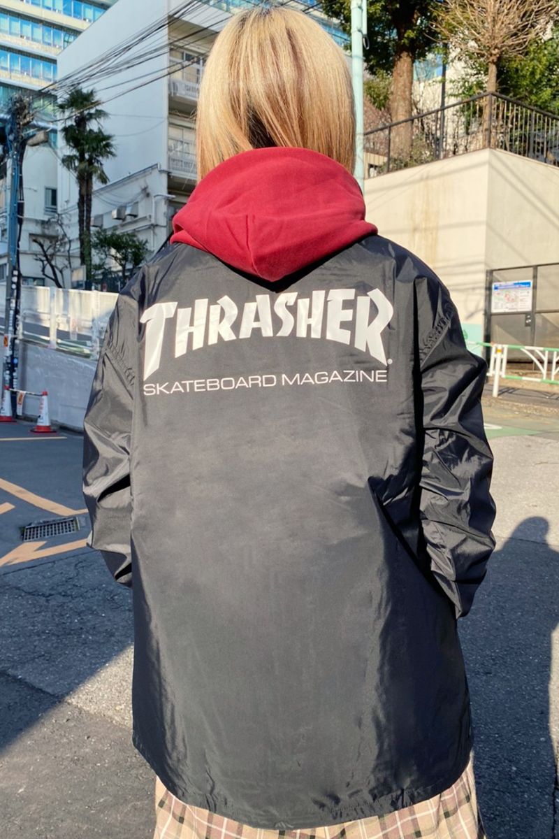 THRASHER (XbV[) TH8901C MAG LOGO COACH JKT BLK