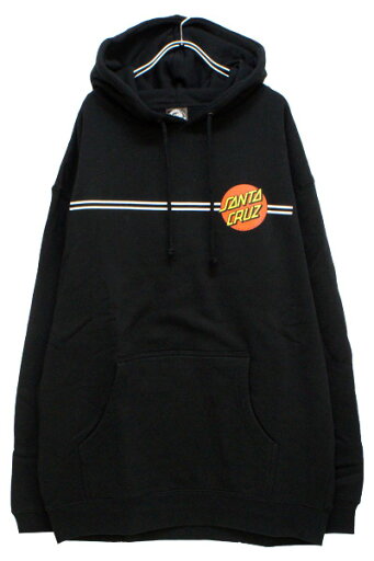 SANTA CRUZ CLASSIC DOT HEAVYWEIGHT P/O HOODED SWEATSHIRT BLACK SANTA CRUZ CLASSIC DOT HEAVYWEIGHT P/O HOODED SWEATSHIRT BLACK