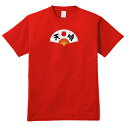 【おもしろTシャツ】　「日本のデザイン天晴れ」 RED