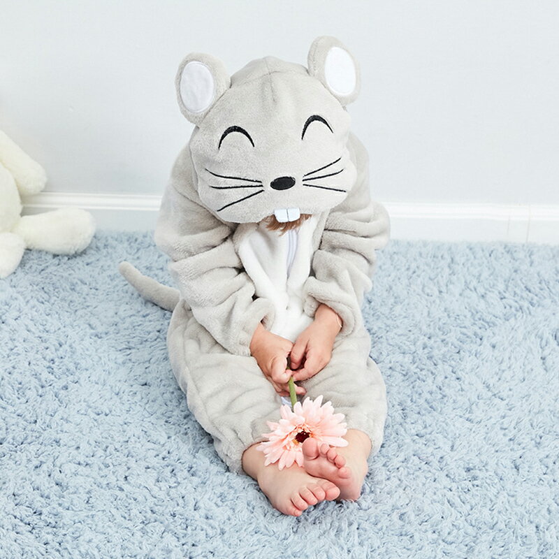 送料無料 着ぐるみ ロンパース カバーオール ネズミ ベビー服 ベビーウェア コスプレ衣装 男の子 女の子 もこもこ あったか 寝袋 子供 冬服 ベビーウェア コスプレ衣装 出産祝い 文化祭 学園祭 誕生日 プレゼント ハロウィン仮装 パーティ Halloween 演出服