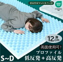 【新発売プライス】 高反発&低反発 消臭マットレス竹炭エキス入り・お好みに合わせて使える便利マット リバーシブルタイプ プロファイル 加工 両面仕様 凸凹 12cm 安心 安全 エコテックス OEKO-TEX ISO工場生産 硬め 竹炭カバー シングル セミダブル ダブル ねるん -GKI