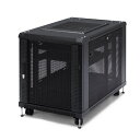 【アウトレット】サーバーラック 19インチマウント メッシュ 放熱 小型 12U 鍵付き キャスター付き ボックス EEZ-SV001