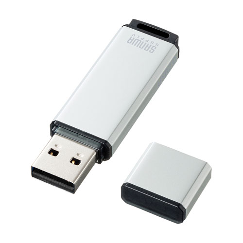 【最大2,500円クーポン発行中】【アウトレット】USBメモリ USB2.0 32GB シルバー UFD-2AT32GSV サンワサプライ【ネコ…