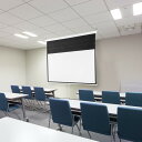【アウトレット】プロジェクタースクリーン 80インチ 吊り下げ式 天井 壁掛け ホームシアター スロー巻き上げ 16:9 会議 プレゼン 講演 学校 大学 EZ...