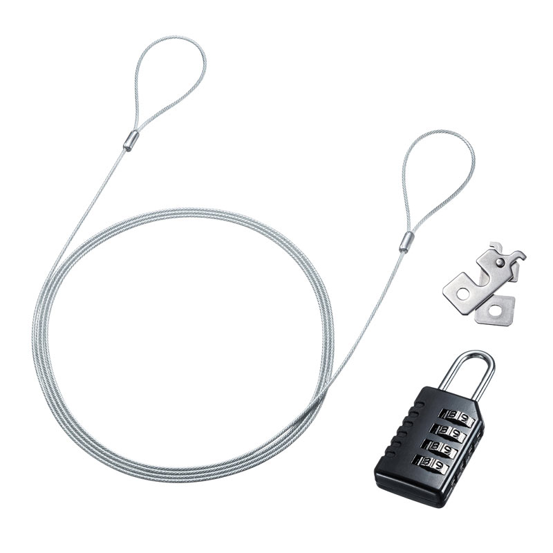 【最大1,000円オフクーポン発行中】【アウトレット】セキュリティワイヤー ダイヤル錠 NanoSaverスロッ..