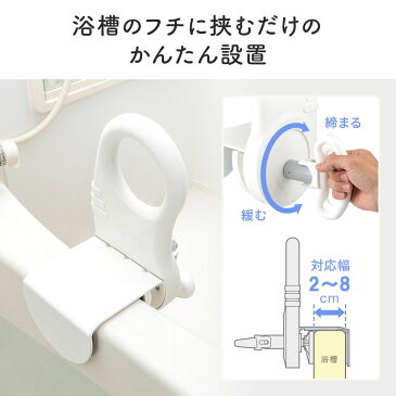 お風呂用手すり 浴槽 立ち上がり 補助 手すり グリップ 浴室 介護用品 敬老の日 EEX-SUPA01B TAISコード 01721-000002【送料無料】