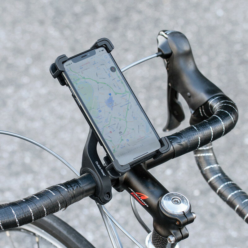 【最大2,500円クーポン発行中】自転車用スマホホルダー 脱落防止 固定 iPhone スマートフォン 4～6.5インチ対応 360度回転 簡単着脱 ブラック EZ8-BYHLD003