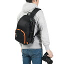 一眼レフ カメラバッグ メンズ レディース ワンショルダー 三脚収納対応 スリングバッグ 速写対応 収納 バックパック リュック EZ2-DGBG007BK