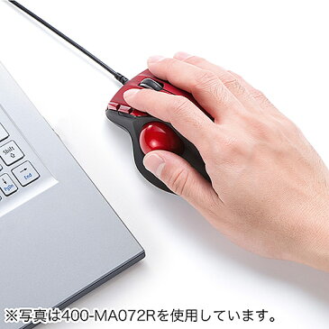 トラックボール エルゴノミクス形状 レーザーセンサー カウント数自動調整 6ボタン ブラック EZ4-MA072BK