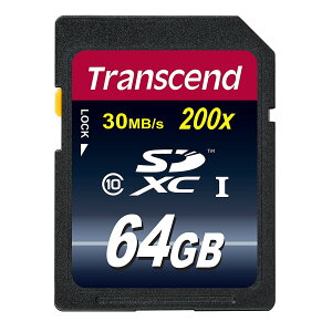 SDカード 64GB Class10 大容量 転送速度 SDXC メモリーカード 長期保証 TS64GSDXC10 トランセンド【ネコポス対応】