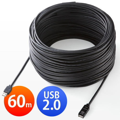 ں2,500ߥݥȯUSBĹ֥ 60m USB2.0 ֥å EZ5-USB007-60