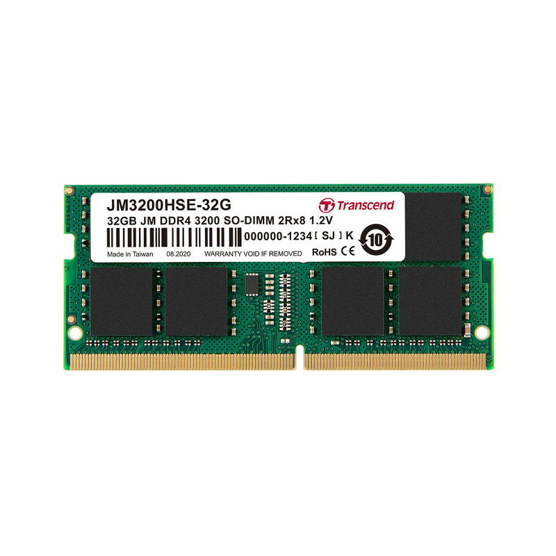 ノートパソコン用メモリ 32GB Transcend DDR4-3200 SO-DIMM JM3200HSE-32G サンワサプライ【ネコポス対応】